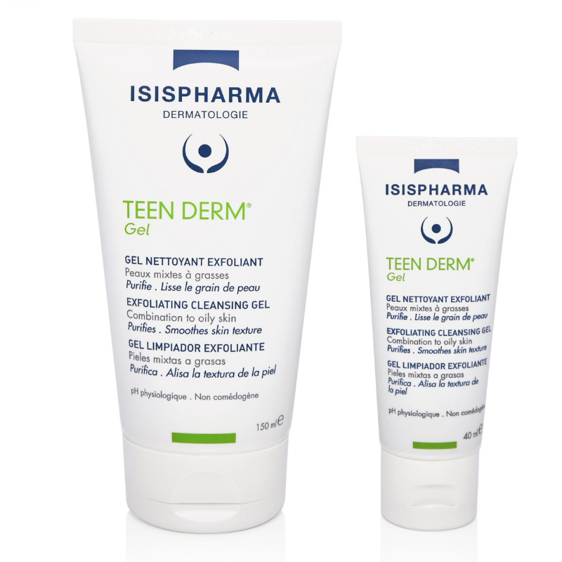 Teen derm reiniging gel/exfoliant